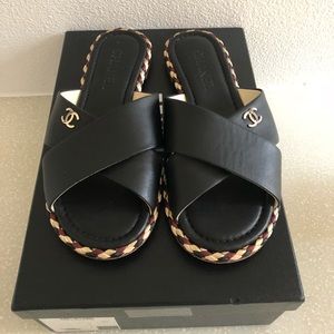Chanel Lambskin Mule Sandals
